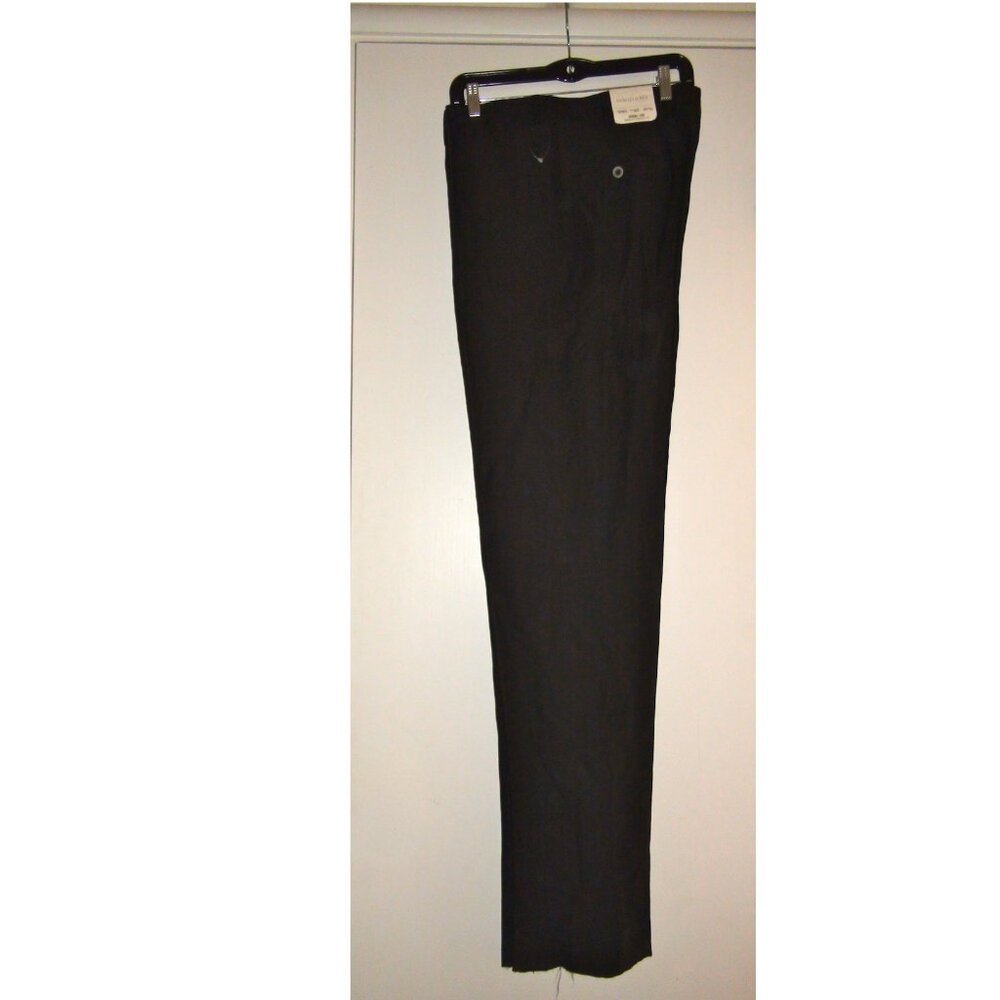 Samuelsohn Black Linen & Silk Trousers